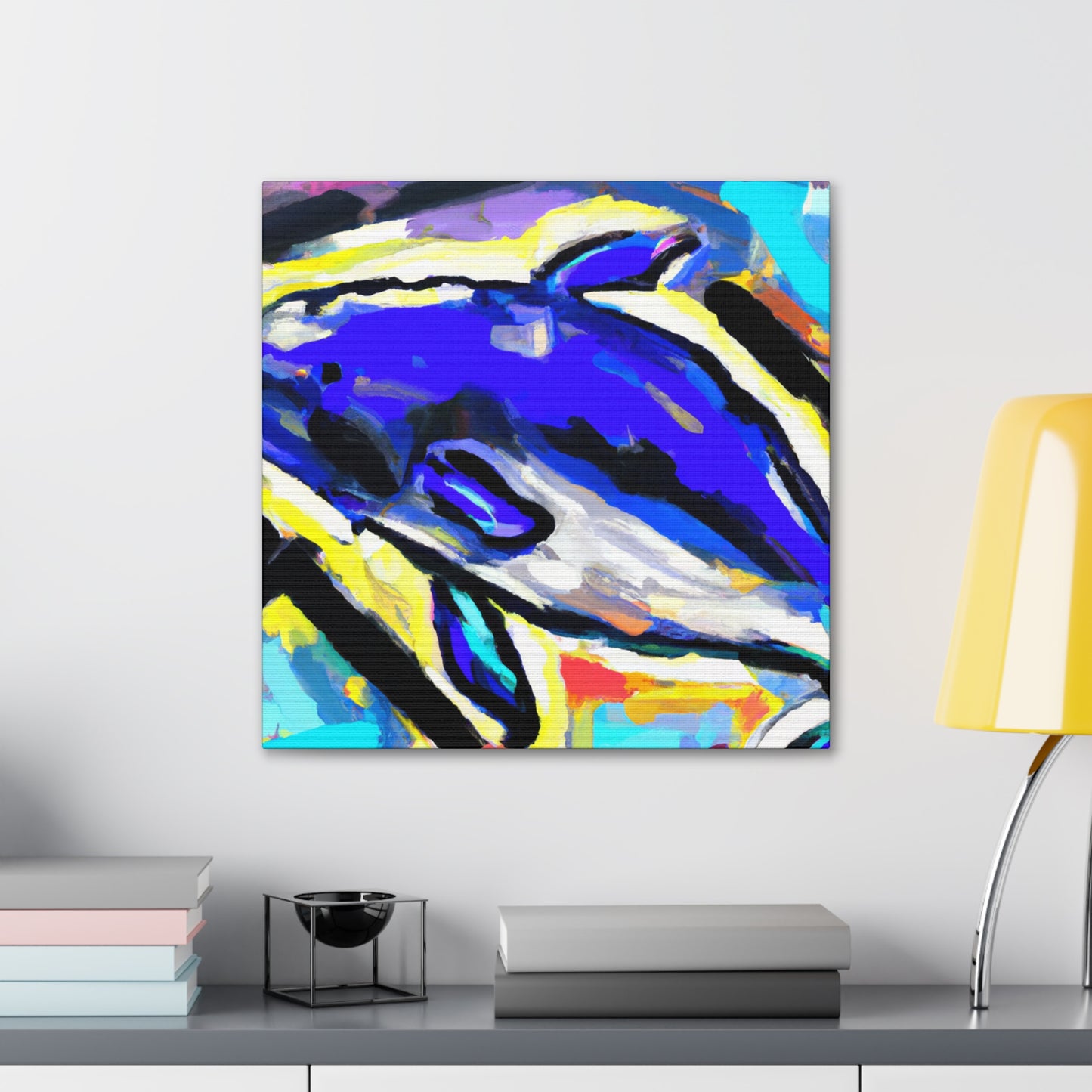 "Dolphin Within Abstraction" - Canvas