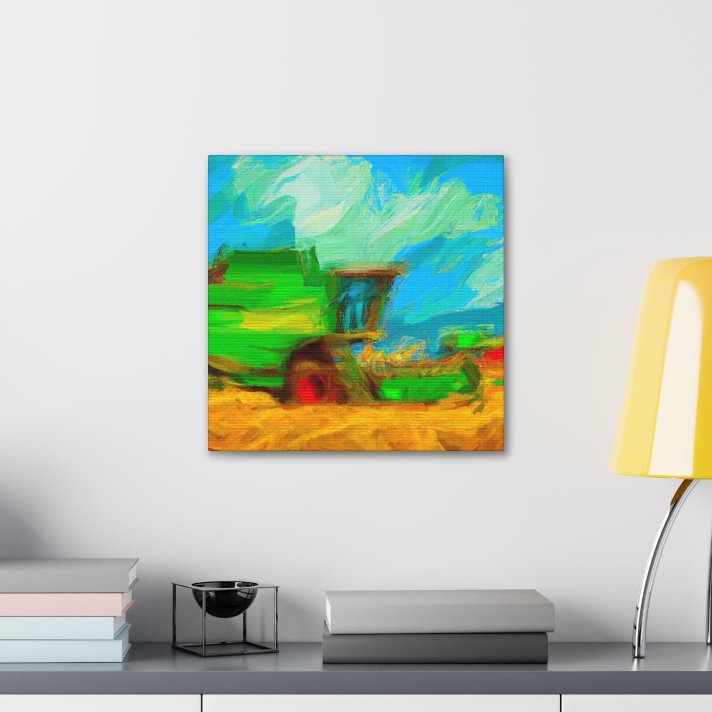 Combine Harvester Abstract - Canvas