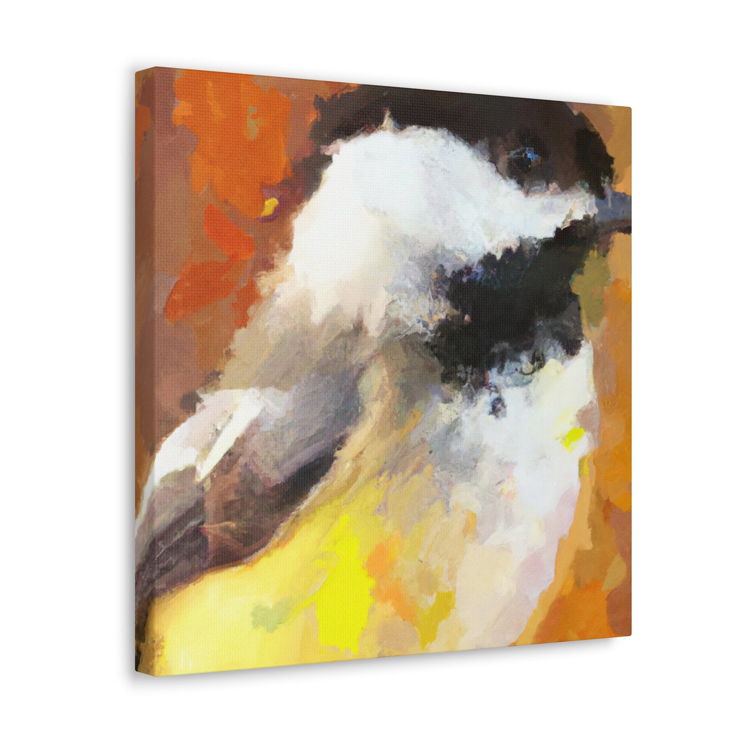 "Chickadee in Flux" - Canvas