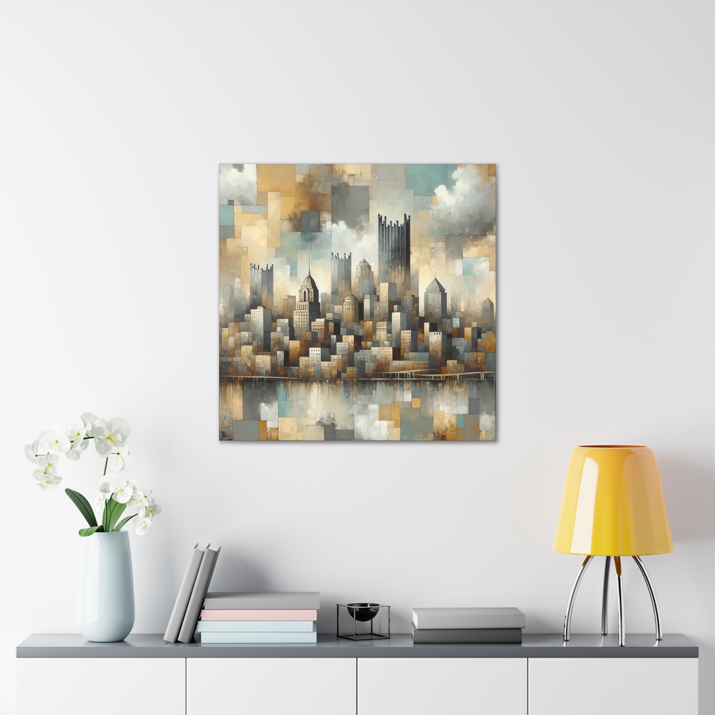 "Pittsburgh through Lavish Brocade" - Canvas