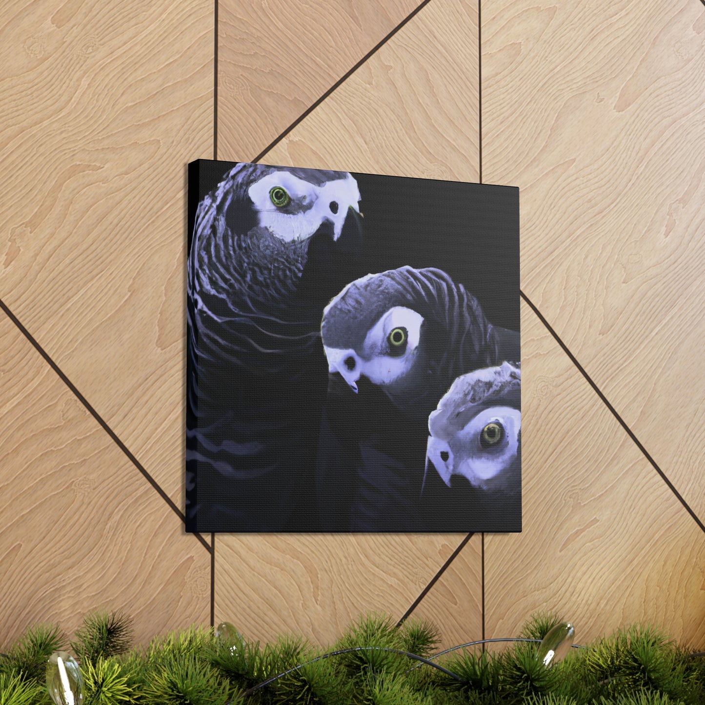 "African Greys Zenith" - Canvas