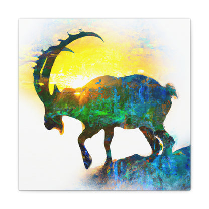 Ibex In Mountainscape - Canvas