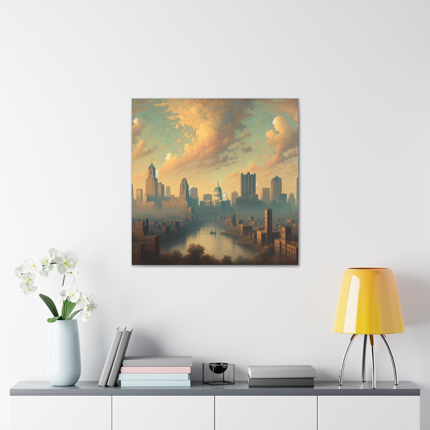 "Enigmatic City Symmetry" - Canvas