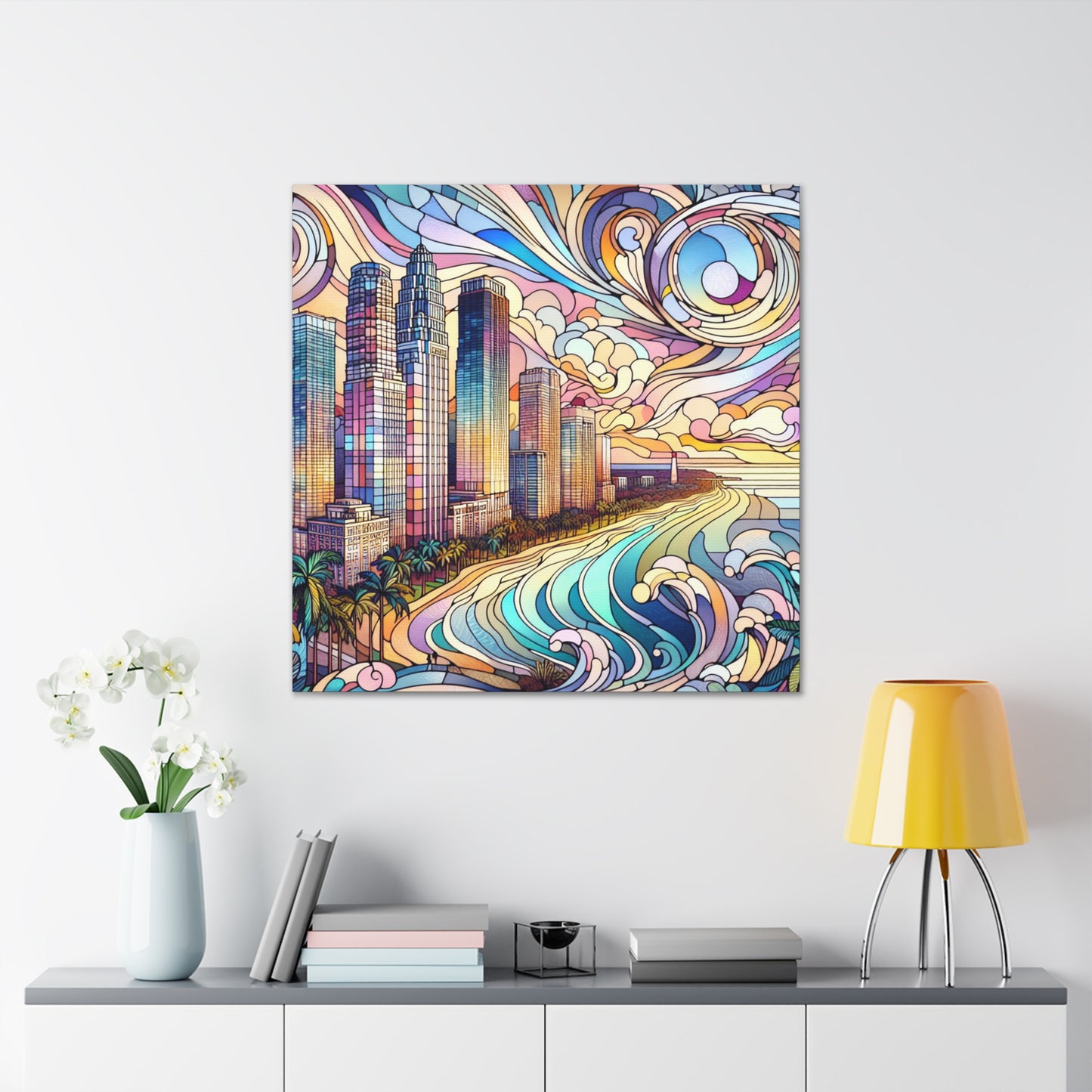 "Sun-kissed Siren's Splendor" - Canvas