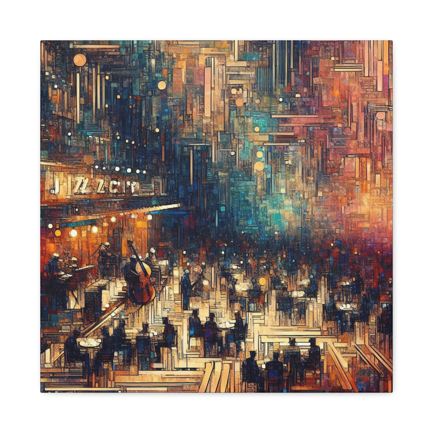 "Sonic Enigma: Jazz Clubs" - Canvas