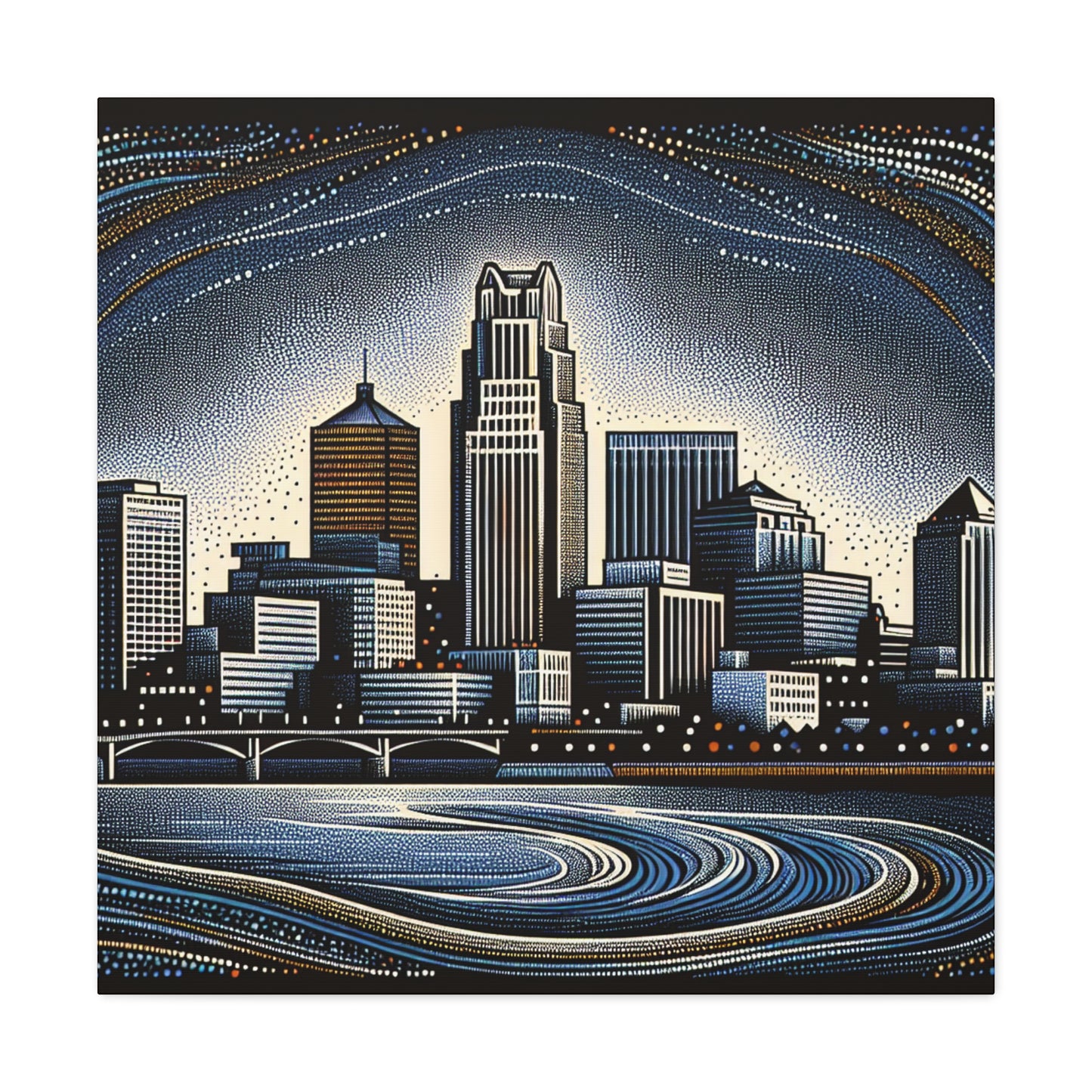 "Strokes of Omaha" - Canvas