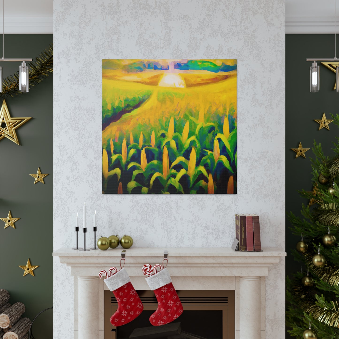 "Corn Field in Moonlight" - Canvas