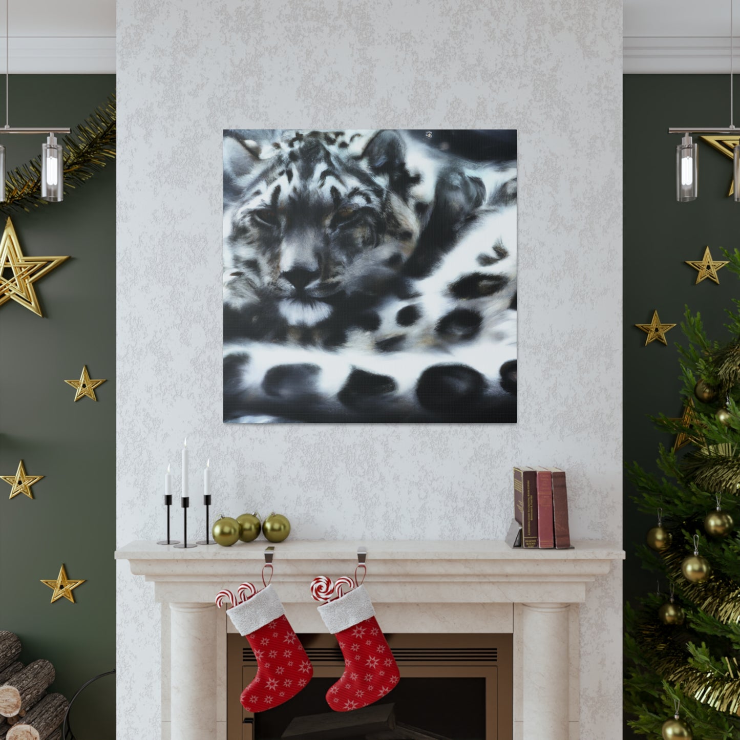 Snow Leopard Majesty - Canvas