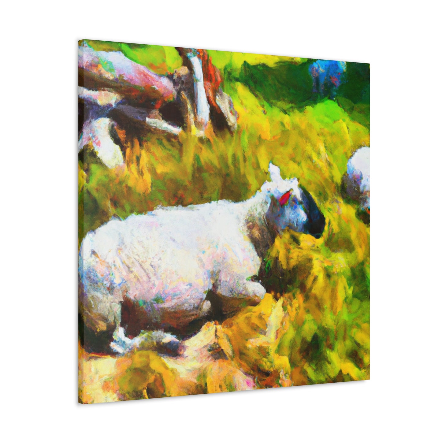 Sheep in Moonlight Glow - Canvas