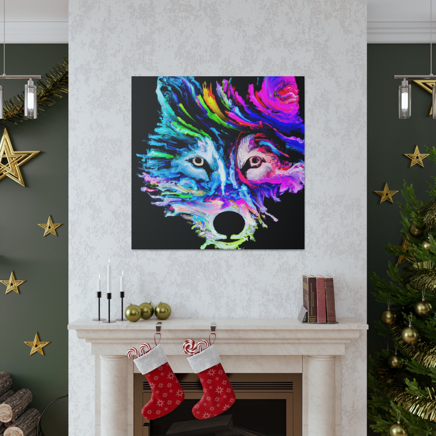 "Siberian Husky Reflection" - Canvas