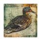 "Mallard Duck In Bloom" - Canvas