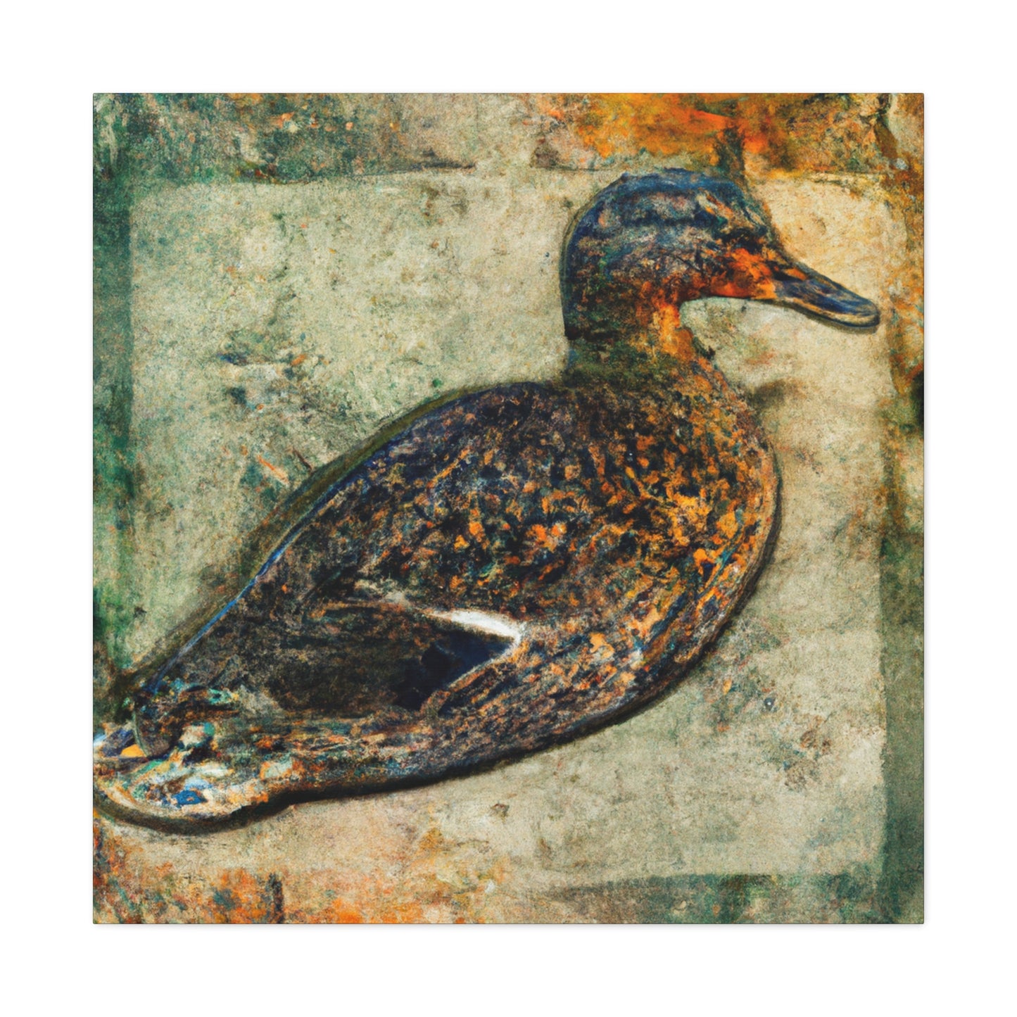 "Mallard Duck In Bloom" - Canvas