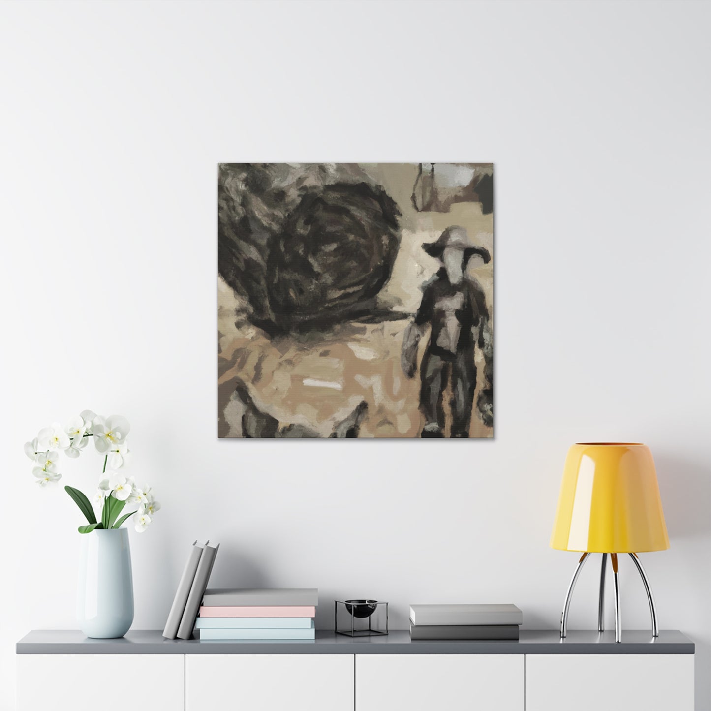 "Hay-Bale Harvest Scene" - Canvas