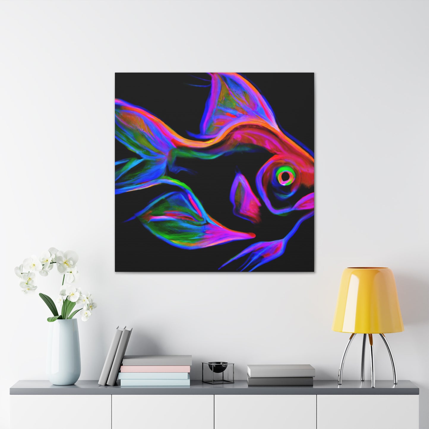 Bright Neon Tetra Glow - Canvas