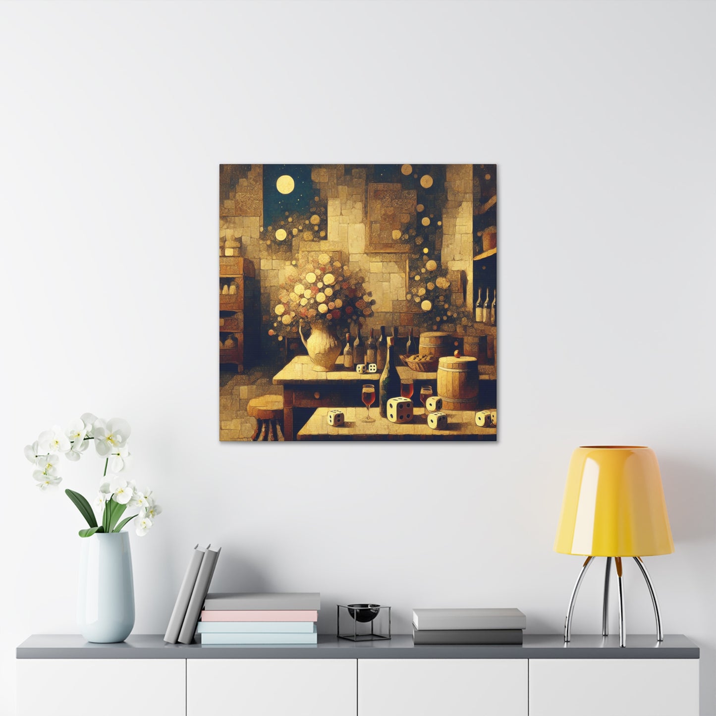 "Dancing Dice Delight" - Canvas