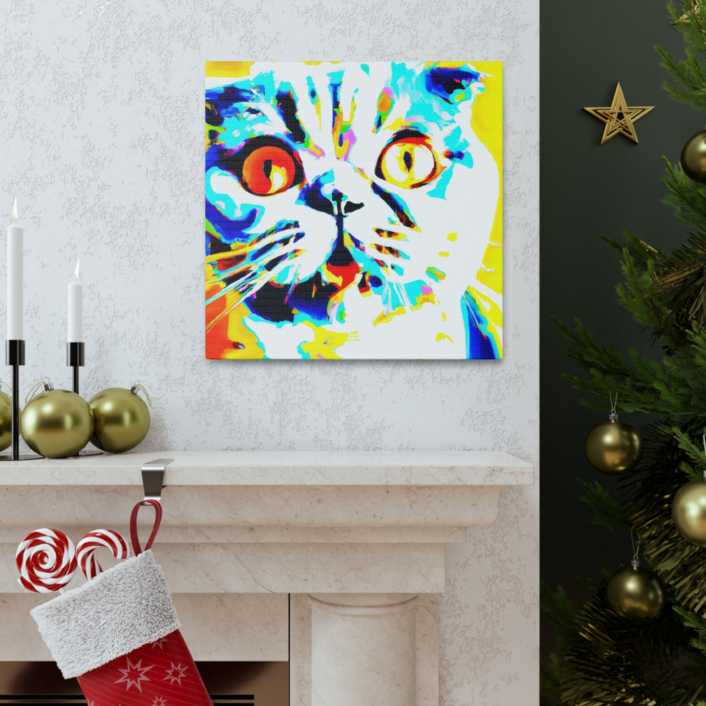 Scottish Fold Reflection - Canvas