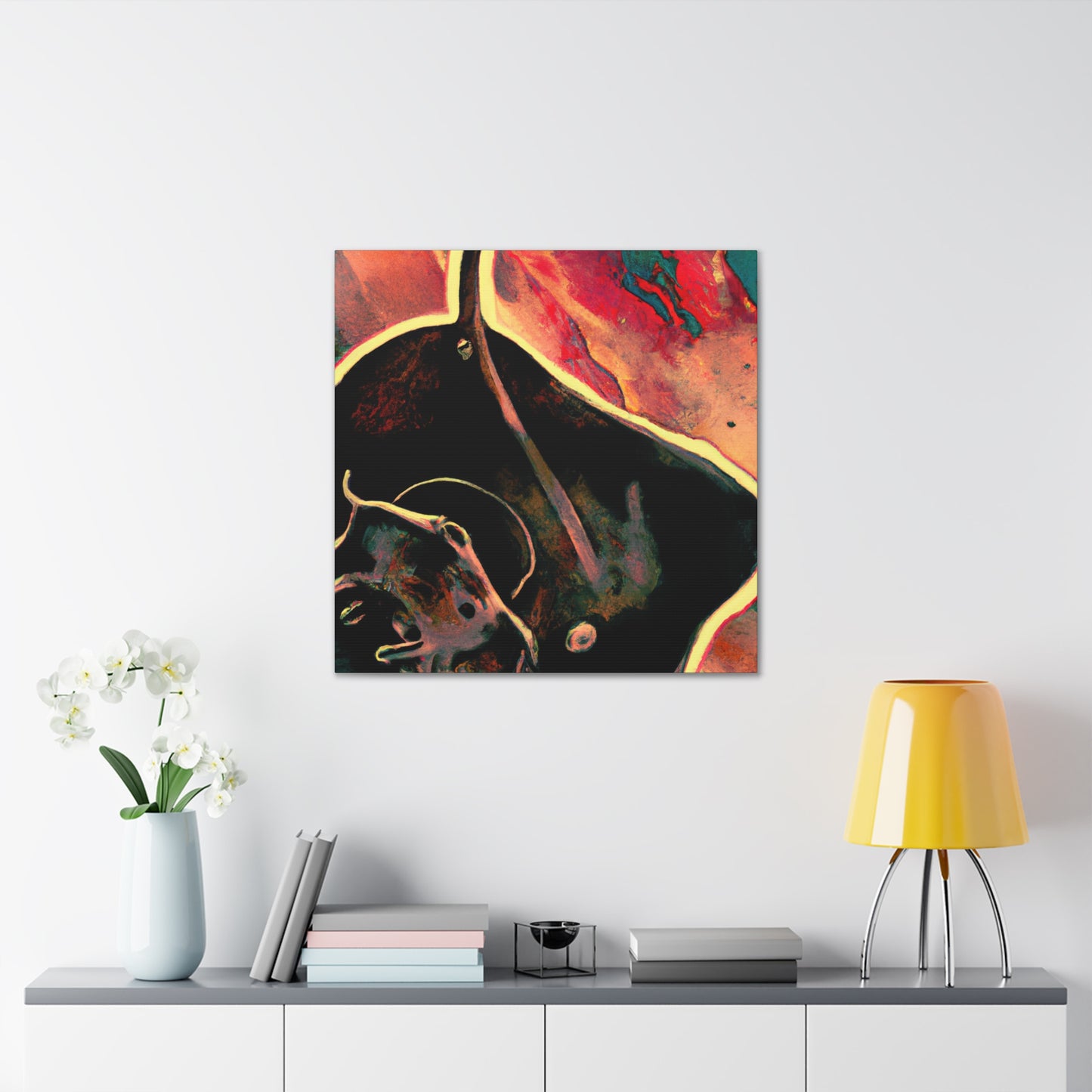 "Surreal Stingray Slumber" - Canvas