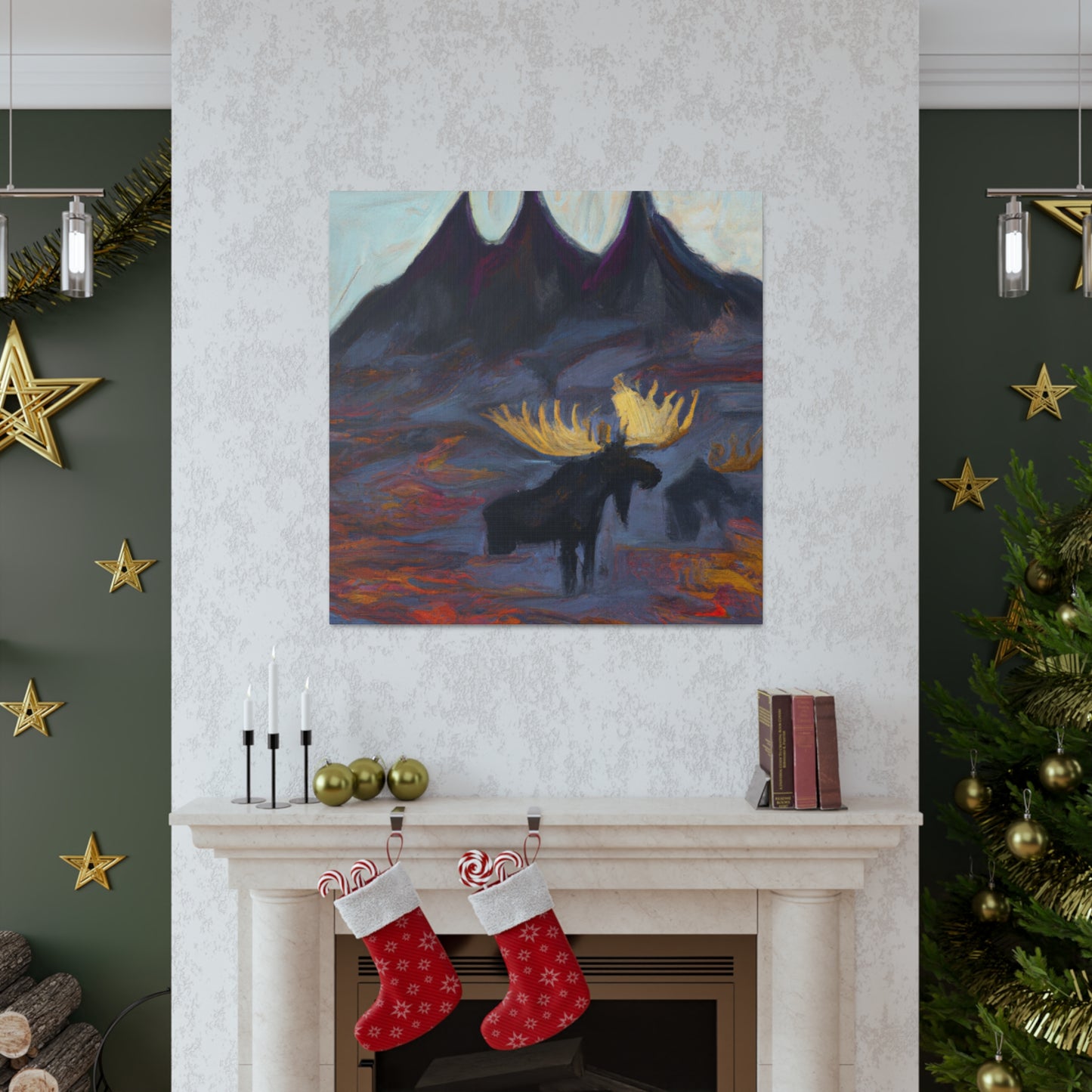 Moose Among Columns - Canvas