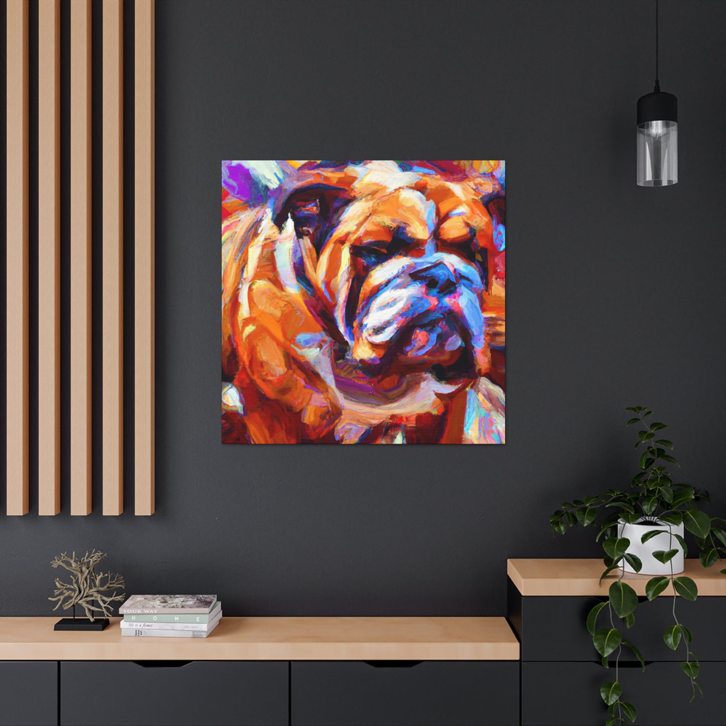 "Bulldog in Impressionism" - Canvas