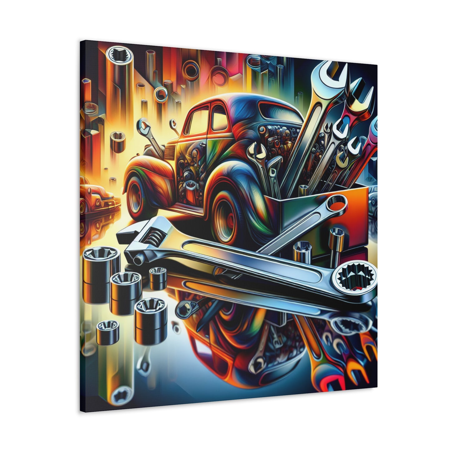 "Industrial Assemblage Awakening" - Canvas