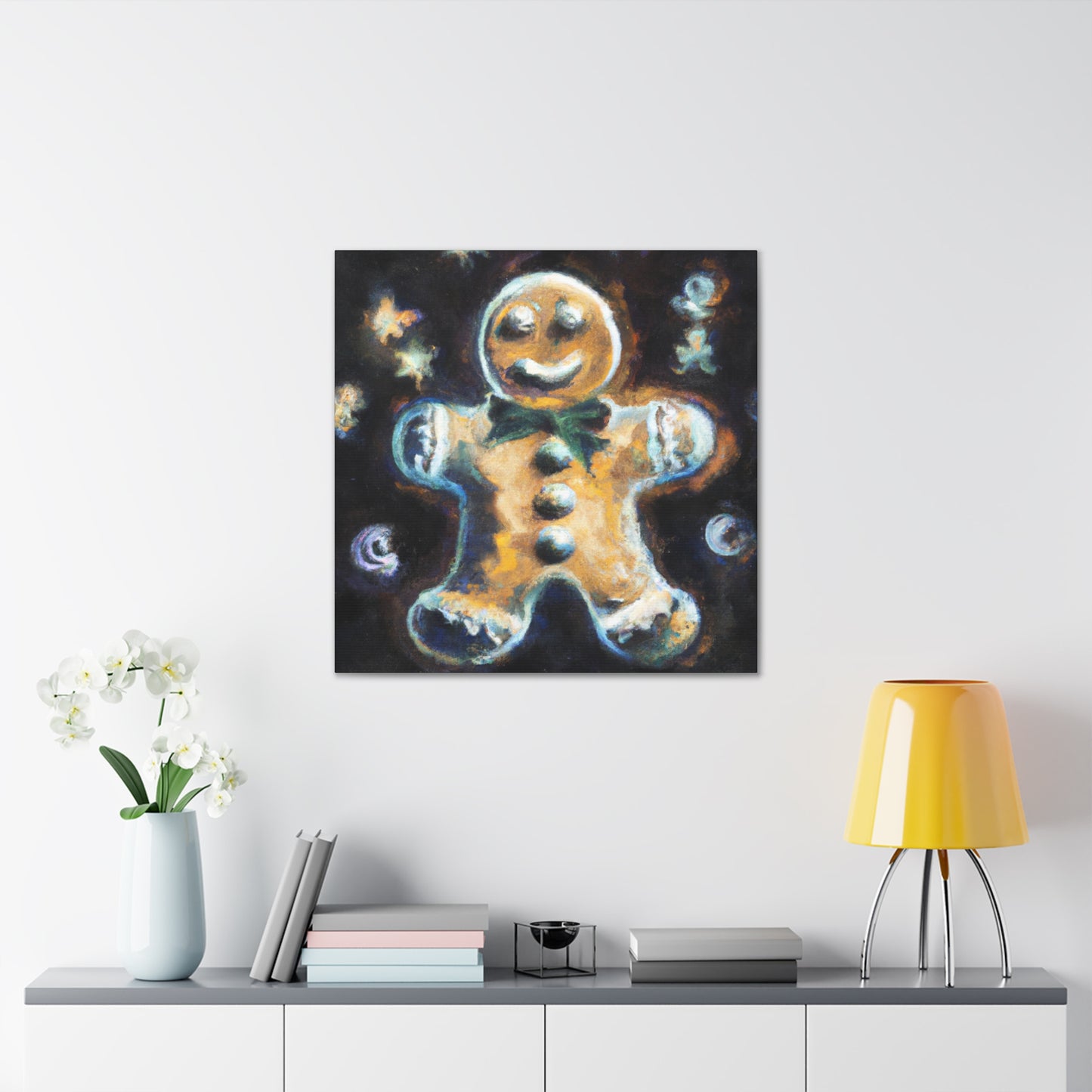 Gingerbread Man Gleeful - Canvas