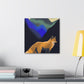 "Fox in Moonlight Forest" - Canvas