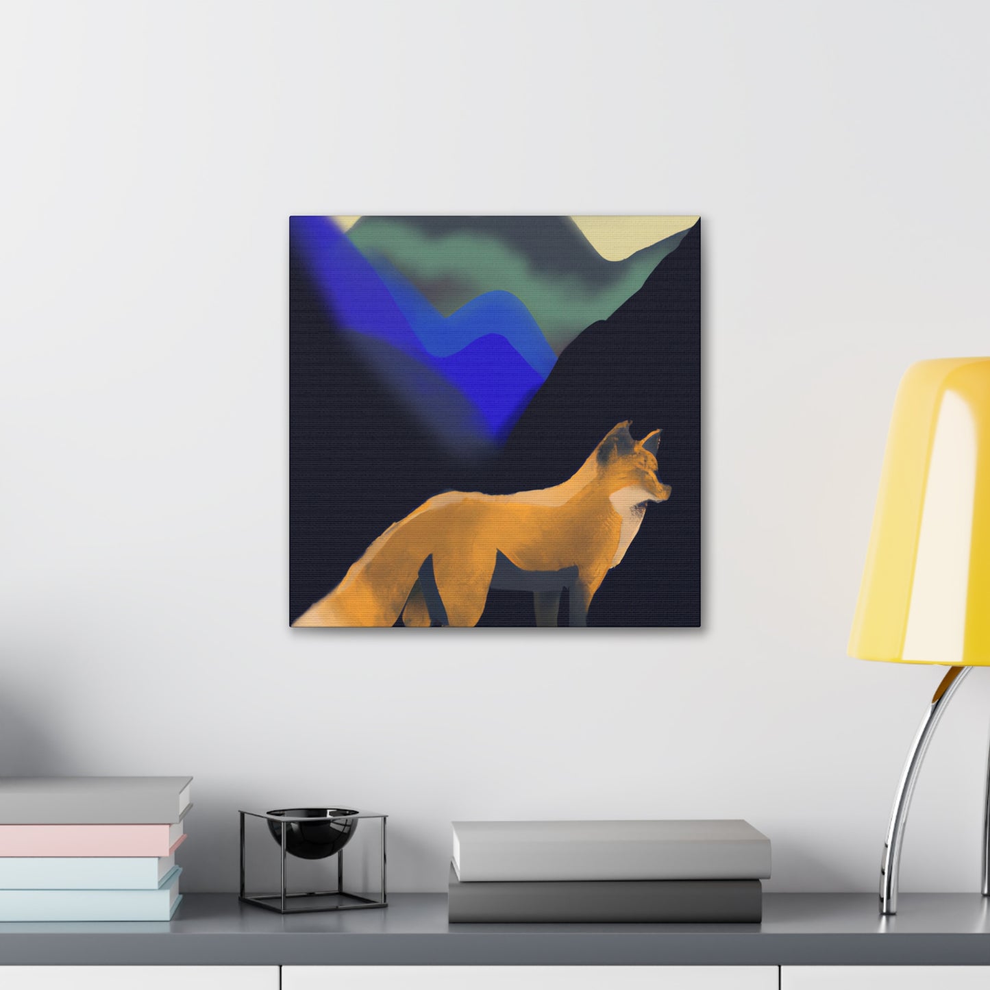 "Fox in Moonlight Forest" - Canvas