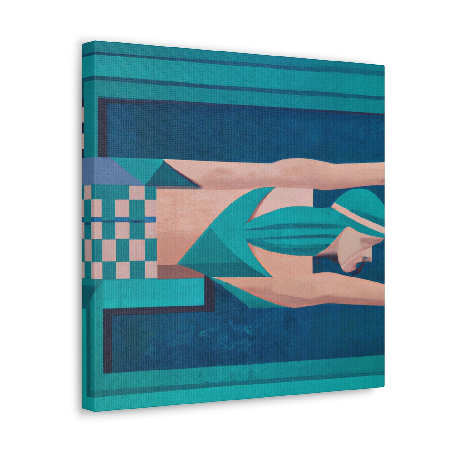 "Swim in Deco Style" - Canvas