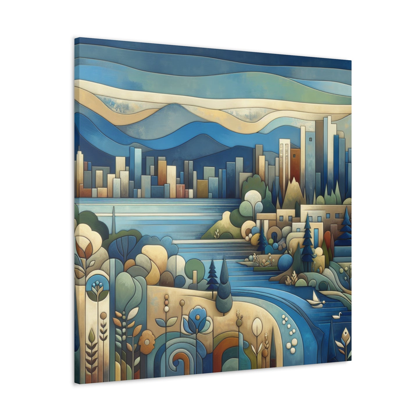 "Enchanting Salt Lake Journey" - Canvas