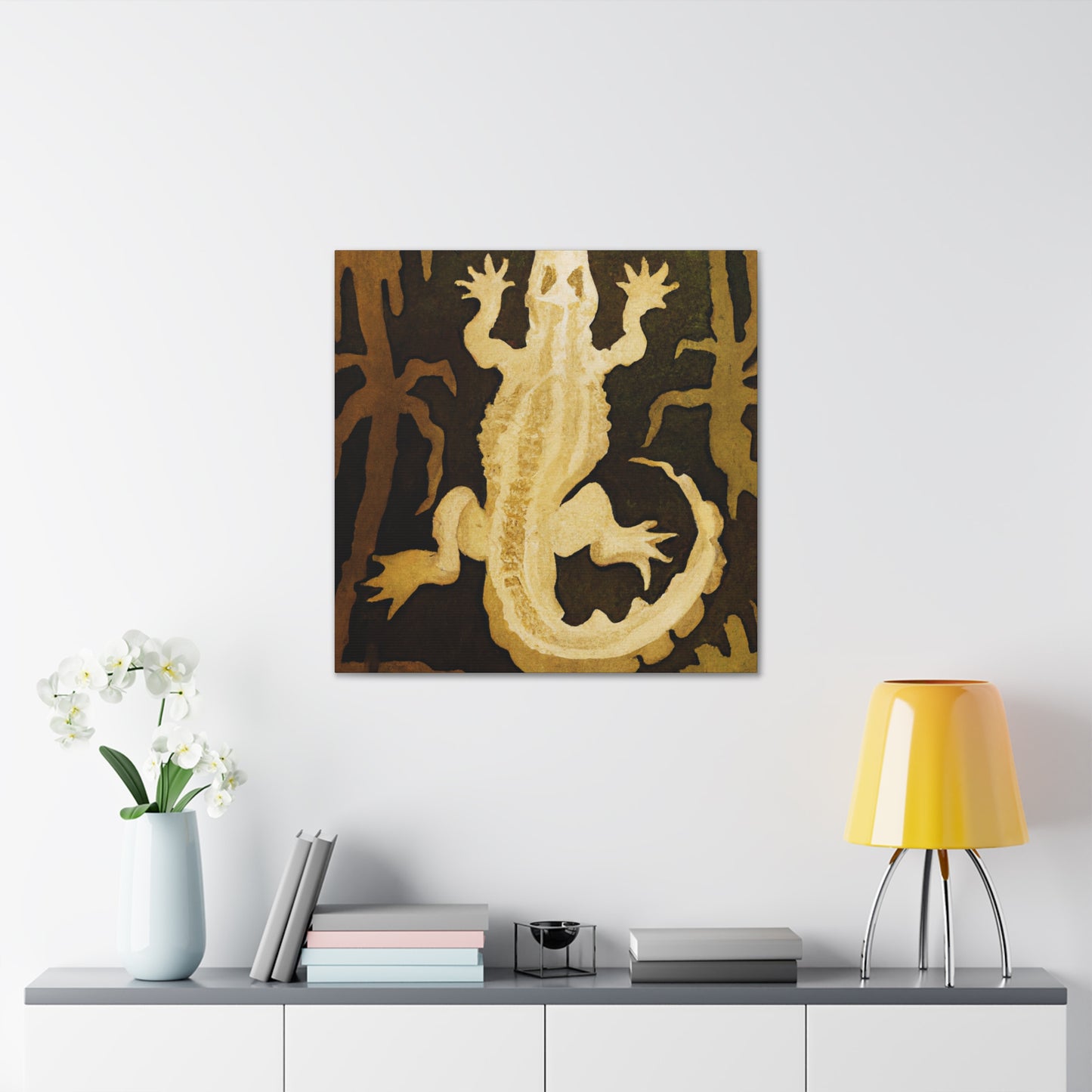 Crocodile's Art Nouveau Dream - Canvas