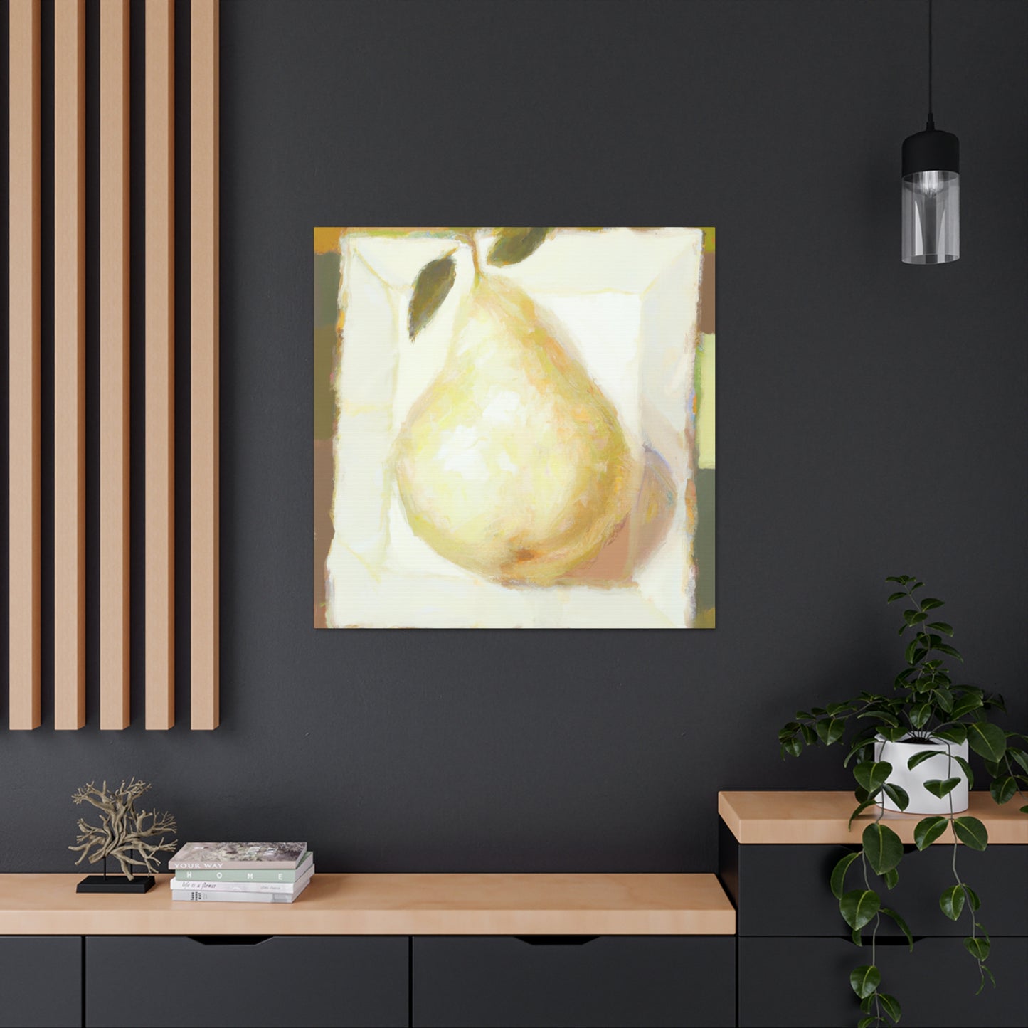 Pear in Soft Hues. - Canvas