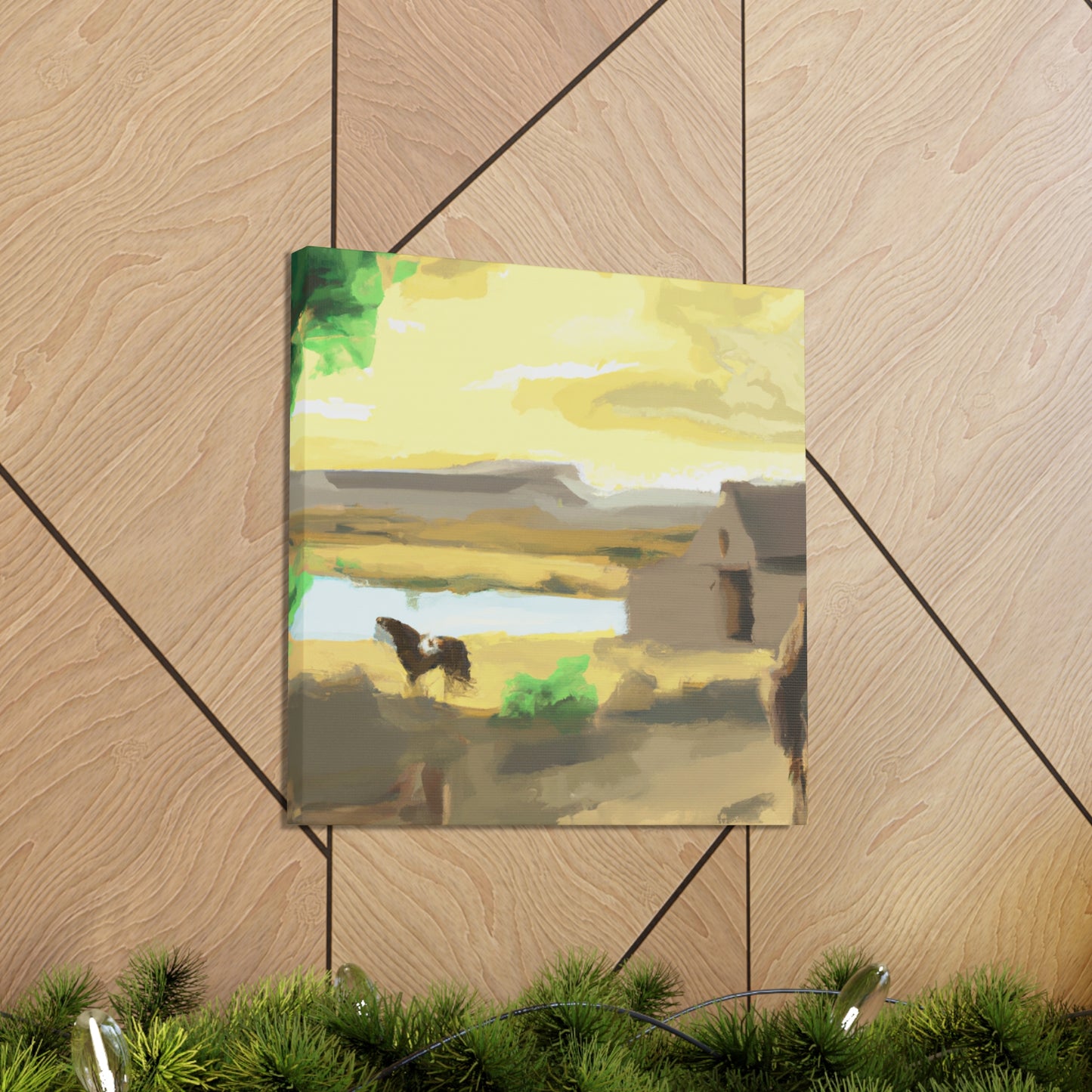 "Rugged Western Mountain Scene" - Canvas