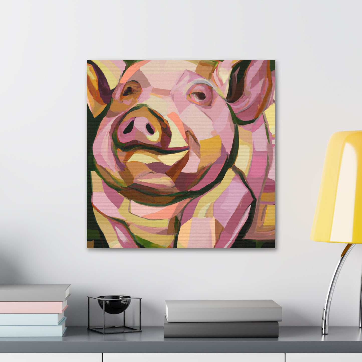 "Pot Belly Pig Deco" - Canvas