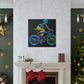 "Bicyclist in Motion" - Canvas