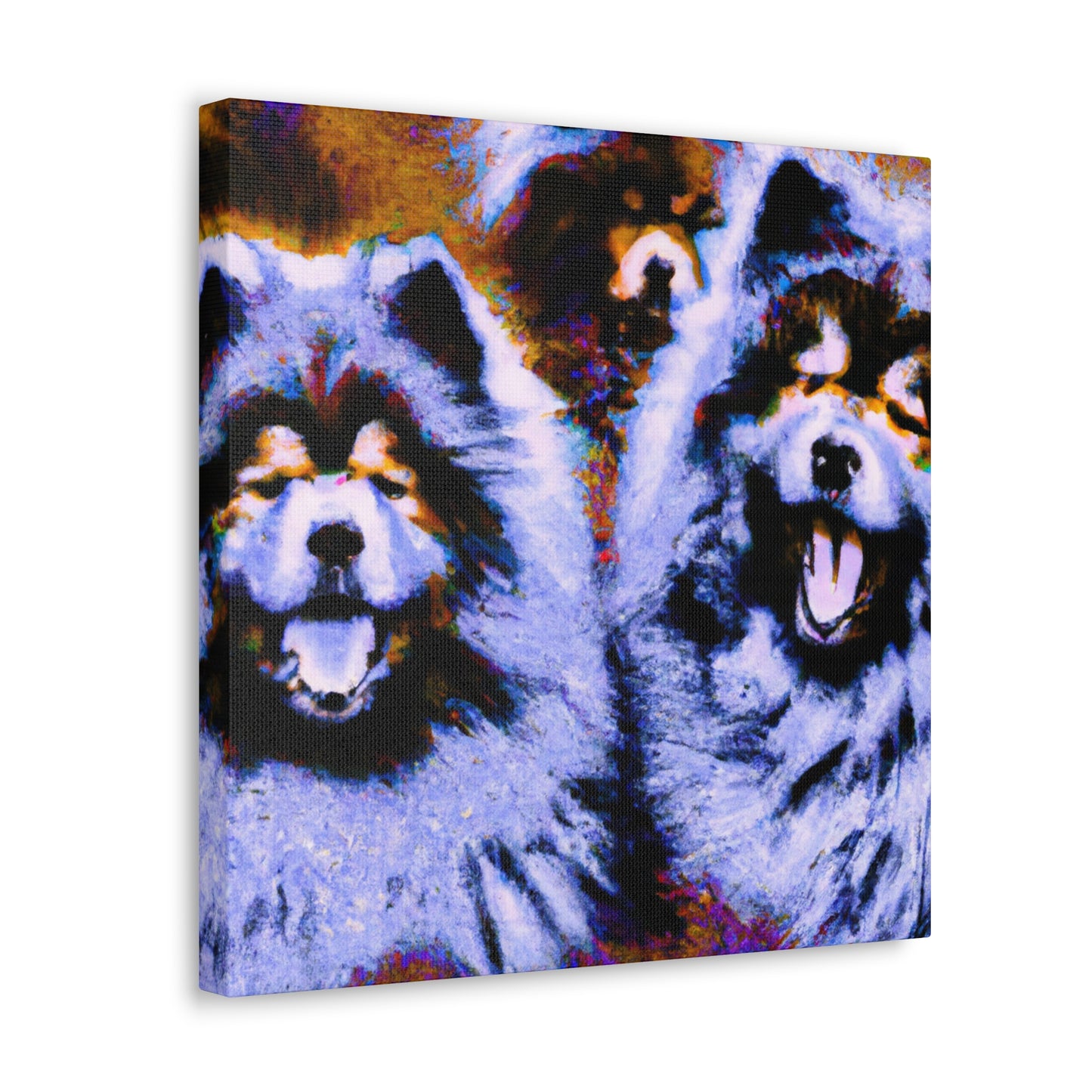 "Keeshond and Abstraction" - Canvas