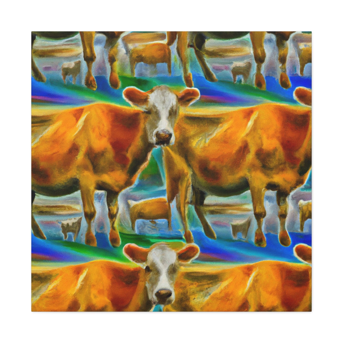 "Jersey Cows in Dreams" - Canvas