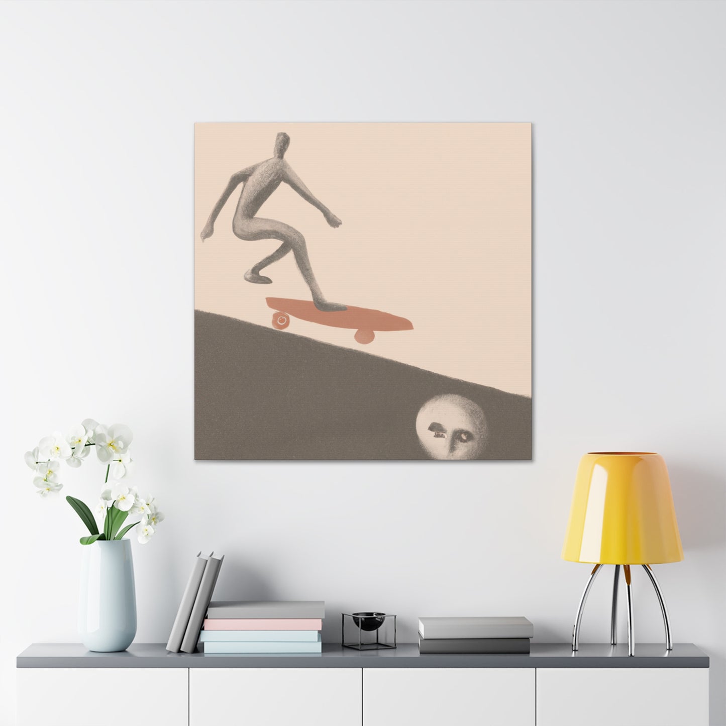 Skateboarding Surreal Dream - Canvas