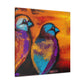 "Lovebirds Bridges Heavens" - Canvas