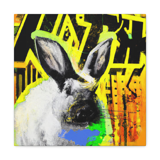 "Rabbit's Rustic Realm" - Canvas