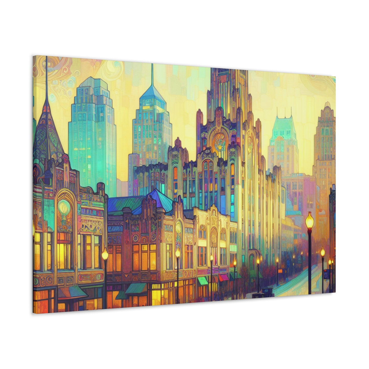 "Southern Serenade: Raleigh's Elegance" - Canvas