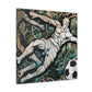 "Playing Soccer in Art Nouveau" - Canvas