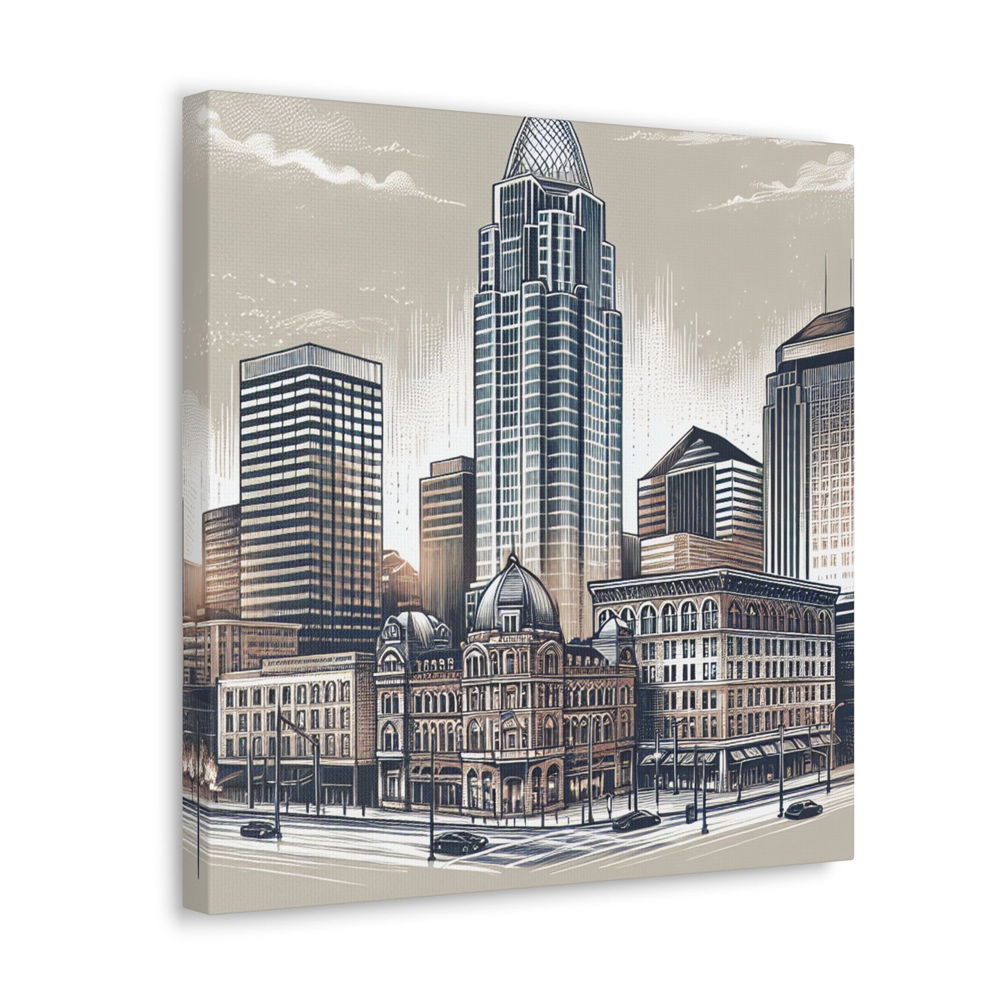 "Industrial Echoes: Cincinnati Perspective" - Canvas