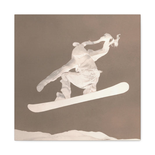 "Snow Boarding Rococo Style" - Canvas