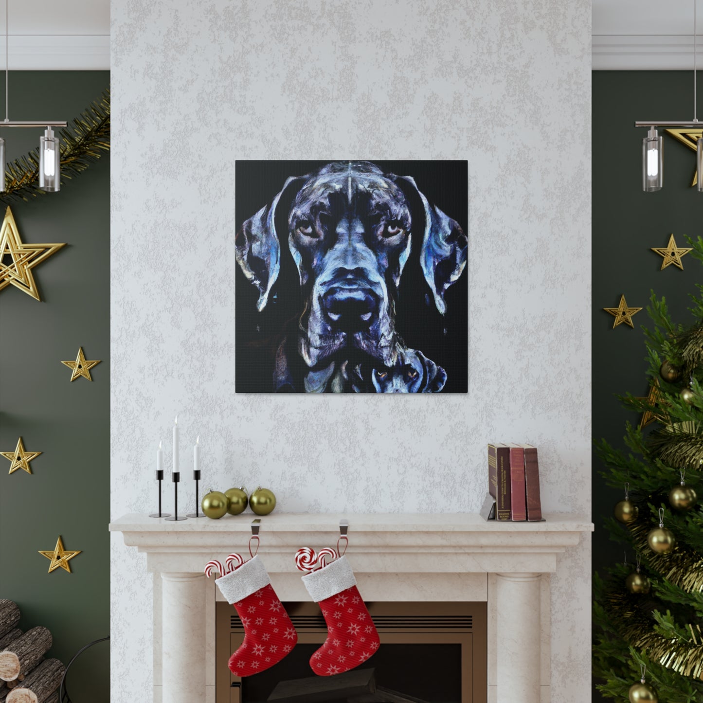 Great Dane in Deco. - Canvas