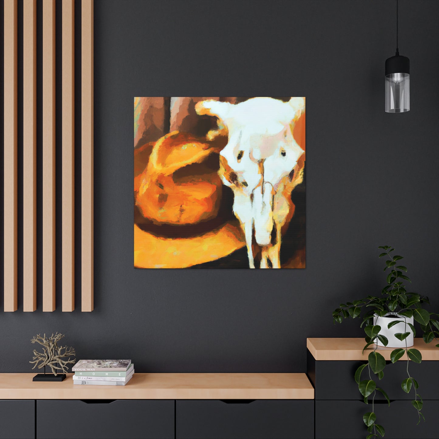 "Cow Skull Impressionism" - Canvas