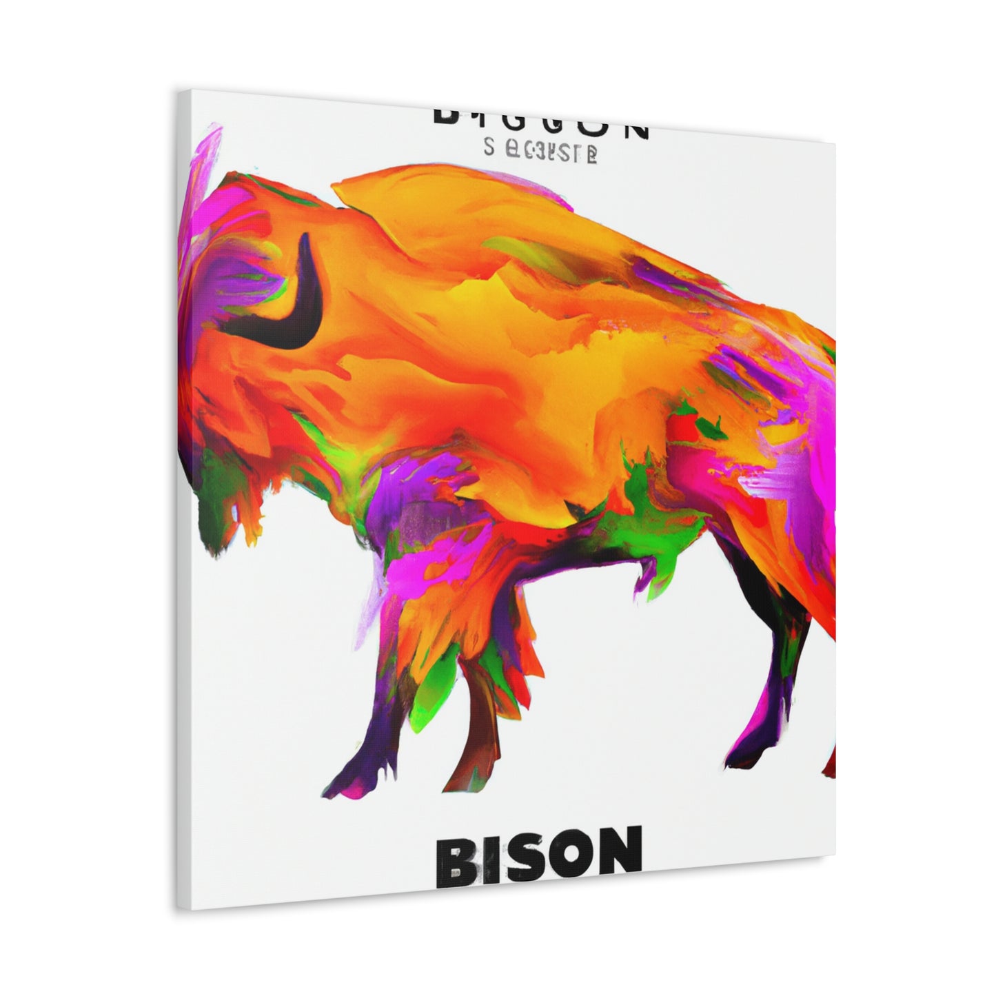 "Bison in Technicolor" - Canvas