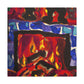 "Fiery Home Comfort" - Canvas