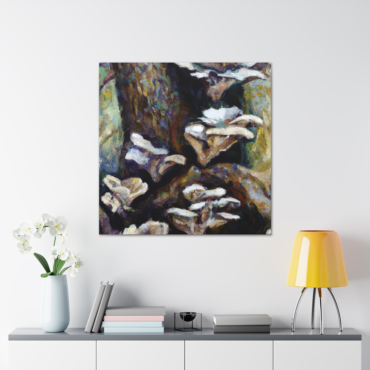 "Oyster Mushroom Impressionism" - Canvas