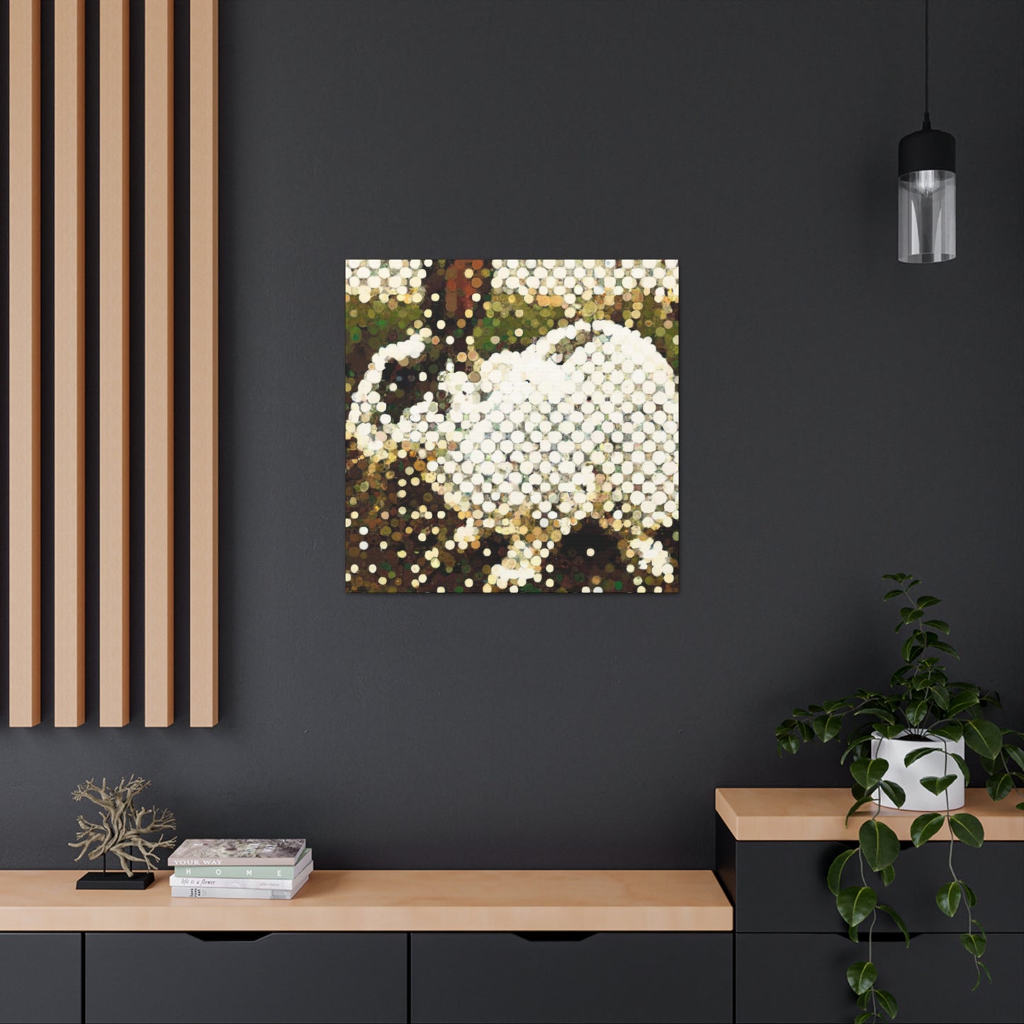 Rabbit's Pointillist Dream - Canvas