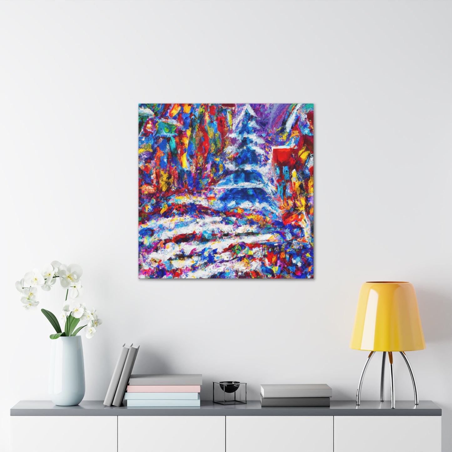 "City Square Fauvism Scene" - Canvas